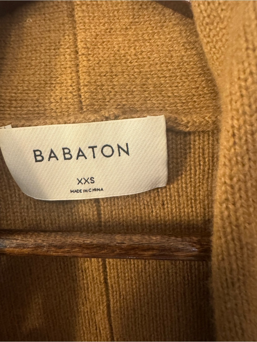 Babaton Aritzia Camel Brown Open Front Knit Cardigan XXS - Picture 3 of 7